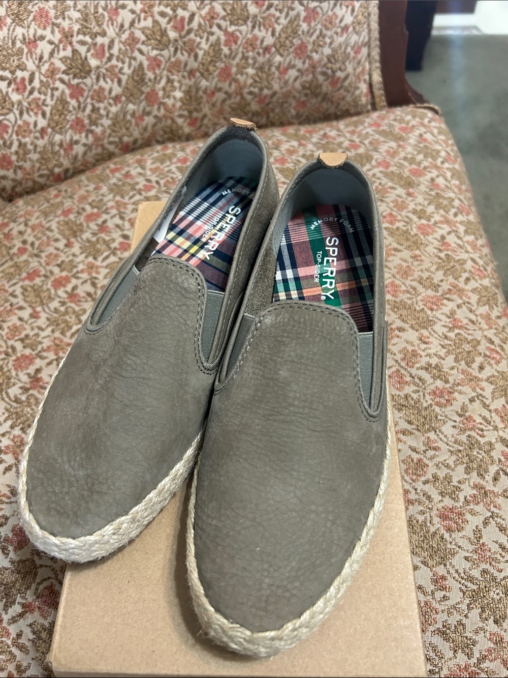 Sperry Women’s Sage Slip-On Espadrille — Light Green Upper